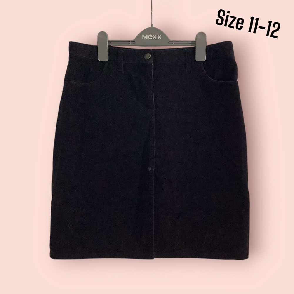 Nevada | Size 11-12 corduroy black skirt